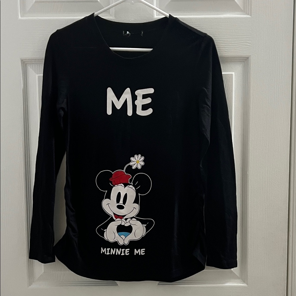 Black Long Sleeve Minnie Mouse Shirt